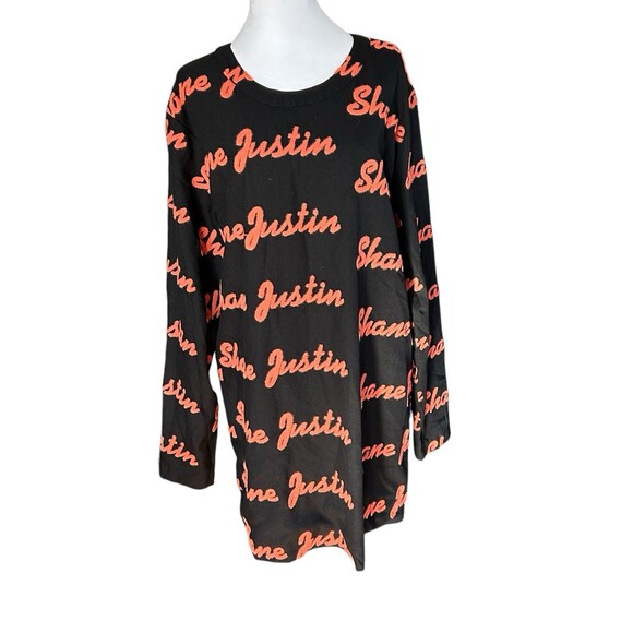 Shane Justin‎ Designer Logo Mini Dress Sz L - Picture 1 of 5